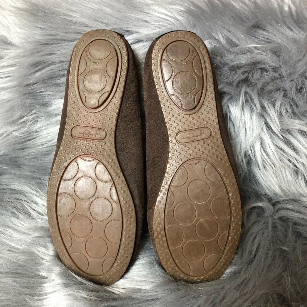 Jessica Simpson Kids Suede Loafer w Buckle in Brown & Bronze. Size 5